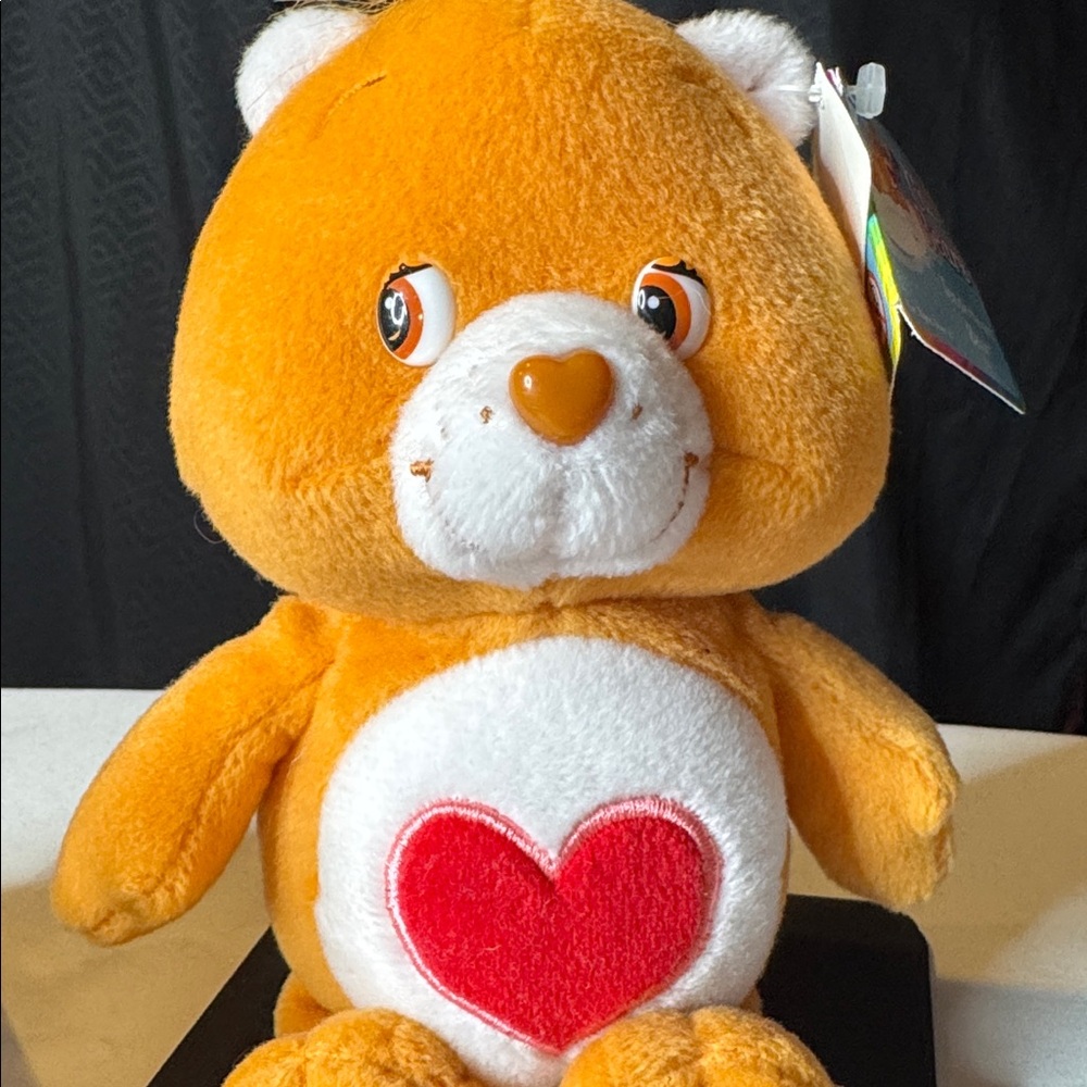 Care Bears Tenderheart Bear Orange Plush NWT 10” Heart Belly - Picture 6 of 7